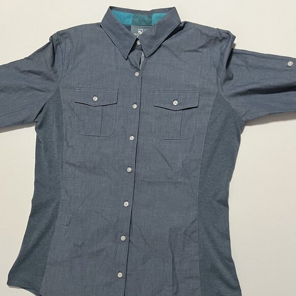 Kuhl Shirt Long Sleeve Button Up Casual Outdoor Hiking Women's Top Size Medium - Picture 1 of 7
